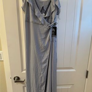 Express Ruffle Maxi Wrap Dress